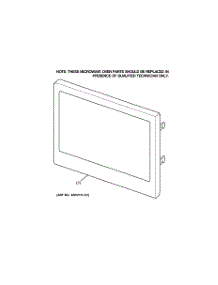 03 - Microwave Door parts for Ge Oven JKP86SH2SS from AppliancePartsPros.com