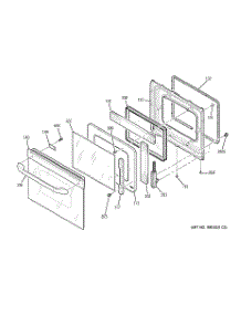 03 - Door parts for Ge Oven JCKP20WF3WW from AppliancePartsPros.com