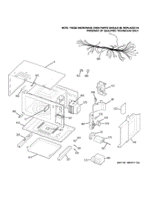 02 - Microwave Body Parts parts for Ge Oven JKP86CF3CC from AppliancePartsPros.com