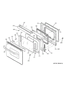 07 - Door parts for Ge Oven JKP86SH3SS from AppliancePartsPros.com