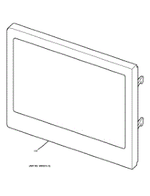04 - Microwave Door parts for Ge Oven JKP86CF1CC from AppliancePartsPros.com