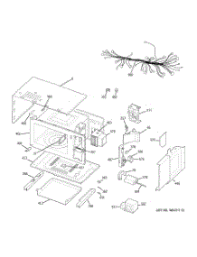 02 - Microwave Body Parts parts for Ge Oven JKP86BF1BB from AppliancePartsPros.com
