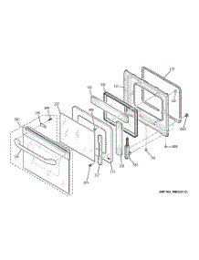 07 - Door parts for Ge Oven JKP86CF1CC from AppliancePartsPros.com