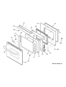 07 - Door parts for Ge Oven JKP86SF3SS from AppliancePartsPros.com