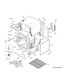 04 - Lower Body parts for Ge Oven JKP48WF1WW from AppliancePartsPros.com