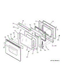 03 - Door parts for Ge Oven JKP25SH2SS from AppliancePartsPros.com
