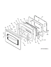 03 - Door parts for Ge Oven JCT915SF2SS from AppliancePartsPros.com