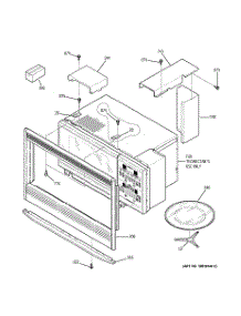 04 - Microwave Enclosure parts for Ge Oven JTP86CF1CC from AppliancePartsPros.com