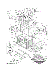 05 - Body With Microwave Support parts for Ge Oven JTP86CF1CC from AppliancePartsPros.com