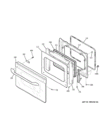 05 - Door parts for Ge Oven JTP48BF4BB from AppliancePartsPros.com