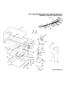 02 - Microwave Body Parts parts for Ge Oven JTP86BF3BB from AppliancePartsPros.com