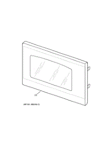 03 - Microwave Door parts for Ge Oven JTP86WF1WW from AppliancePartsPros.com