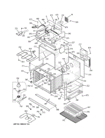 05 - Body With Microwave Support parts for Ge Oven JTP86WF4WW from AppliancePartsPros.com