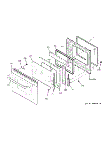 03 - Door parts for Ge Oven JKP20BF2BB from AppliancePartsPros.com