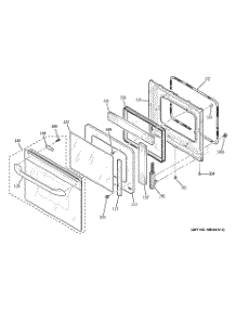 05 - Upper Door parts for Ge Oven JKP28WF1WW from AppliancePartsPros.com
