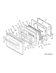 05 - Door parts for Ge Oven JTP48SF3SS from AppliancePartsPros.com