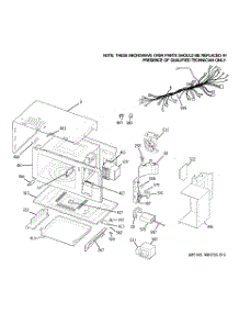 02 - Microwave Body Parts parts for Ge Oven JTP86BF2BB from AppliancePartsPros.com