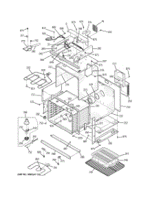 05 - Body With Microwave Support parts for Ge Oven JTP86WF2WW from AppliancePartsPros.com