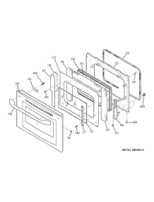 04 - Lower Oven Door parts for Ge Oven JT980CH1CC from AppliancePartsPros.com