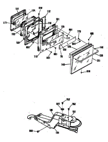 Door parts for Ge Oven JGRP17WEP2WW from AppliancePartsPros.com