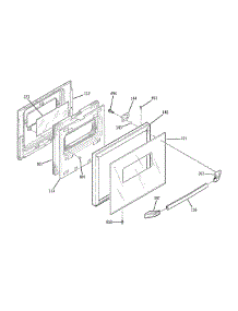 Lower Door parts for Ge Oven JGRS14BEW3BB from AppliancePartsPros.com