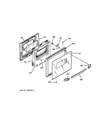 03 - Oven Door parts for Ge Oven JGRS14BEW2BB from AppliancePartsPros.com