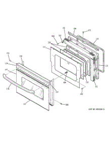 03 - Door parts for Ge Oven JTP15SD1SS from AppliancePartsPros.com