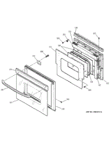 03 - Door parts for Ge Oven JCKS05BA3BB from AppliancePartsPros.com