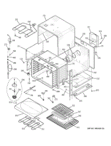 02 - Upper Body parts for Ge Oven JT955WF1WW from AppliancePartsPros.com