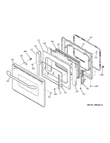 03 - Door parts for Ge Oven JTP20SF1SS from AppliancePartsPros.com