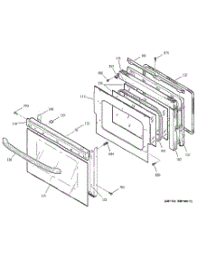 05 - Door parts for Ge Oven JTP45BA5BB from AppliancePartsPros.com