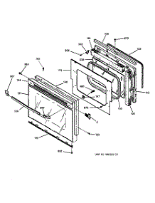 06 - Lower Door parts for Ge Oven JTP27BW3BB from AppliancePartsPros.com