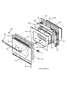 06 - Lower Door parts for Ge Oven JTP27BW2BB from AppliancePartsPros.com