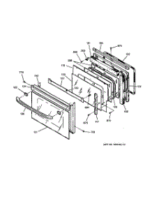 03 - Door parts for Ge Oven JTP15AA2AA from AppliancePartsPros.com