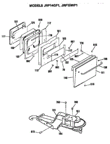 Door parts for Ge Oven JRP15WP1WG from AppliancePartsPros.com