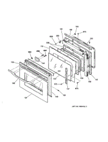 03 - Door parts for Ge Oven JCKP18BA3BB from AppliancePartsPros.com
