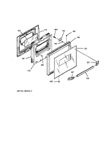 04 - Lower Door parts for Ge Oven JRP24BW1BB from AppliancePartsPros.com