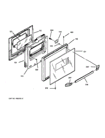 03 - Door parts for Ge Oven JRS04BW4BB from AppliancePartsPros.com