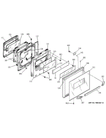 03 - Door parts for Ge Oven JRP15BW5BB from AppliancePartsPros.com