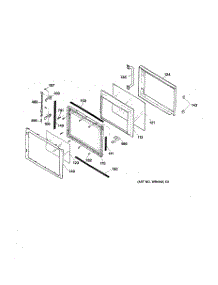 02 - Microwave Door parts for Ge Oven JKP69BW1BB from AppliancePartsPros.com