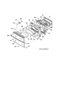 05 - Oven Door parts for Ge Oven JKP69WW1WW from AppliancePartsPros.com
