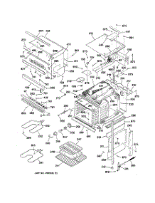 04 - Body With Microwave Inclosure parts for Ge Oven JKP69BW2BB from AppliancePartsPros.com
