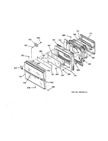 05 - Oven Door parts for Ge Oven JKP69WW2WW from AppliancePartsPros.com