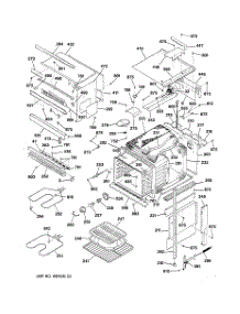 04 - Oven Body Section parts for Ge Oven JKP65WV1WW from AppliancePartsPros.com