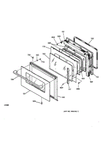 03 - Door parts for Ge Oven ZEK757BA2BB from AppliancePartsPros.com