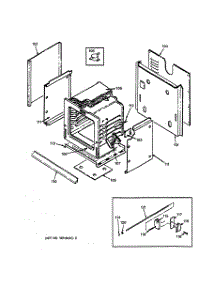 03 - Case parts for Ge Oven JTP10GS1BG from AppliancePartsPros.com