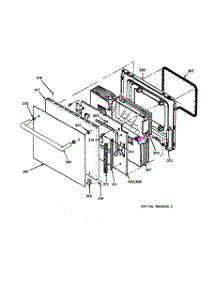 04 - Oven Door parts for Ge Oven JTP10GS1BG from AppliancePartsPros.com