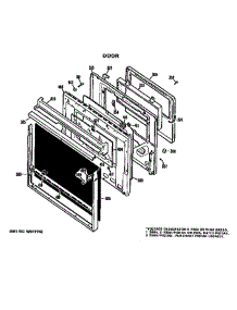 Door parts for Ge Oven JKP07GJ5 from AppliancePartsPros.com