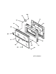 03 - Oven Door parts for Ge Oven JKS05BW1BB from AppliancePartsPros.com