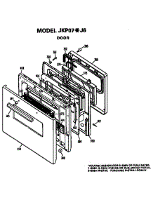 Door parts for Ge Oven JKP07J6 from AppliancePartsPros.com
